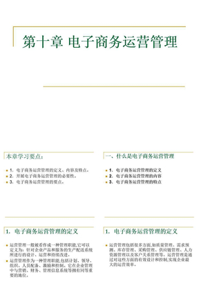 电子商务运营管理方案