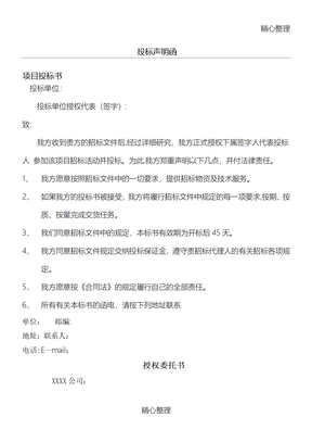 技术标方案范例
