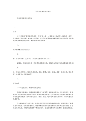 公共突发事件应急预案