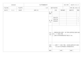 生产作业指导书SOP表格模板