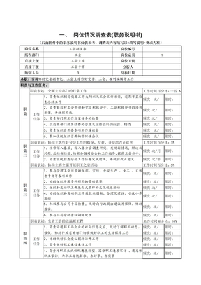 工会副主席岗位职责