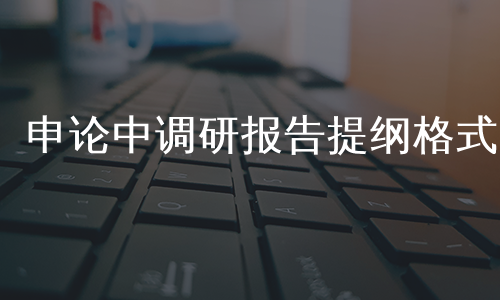 申论中调研报告提纲格式