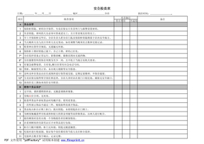 周大生门店安全检查表