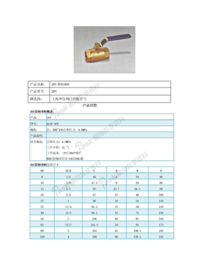 201黄铜球阀