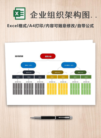 企业组织架构图Excel模板
