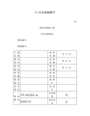 F1击实试验报告