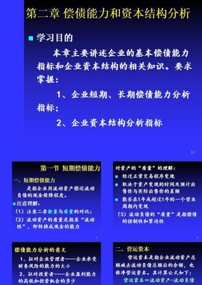 财务报表分析 第二章