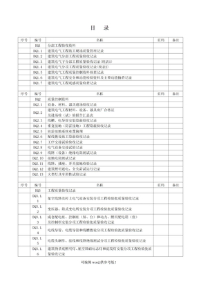 全套电气工程验收表格