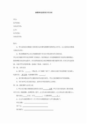 网络大电影投资合作合同