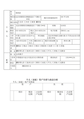 个人信用等级评估