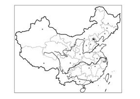 中国行政区划空白图
