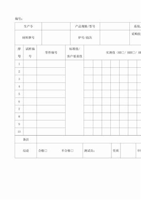 材料硬度测试报告