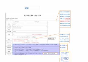 东莞市社会保障卡申请登记表样表