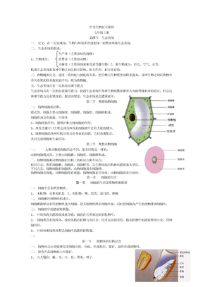 2011中考生物总复习