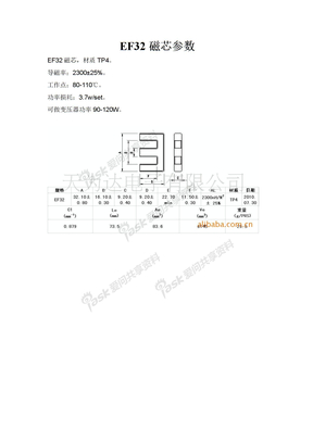 EF32磁芯参数