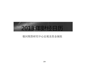 2013年财经日历