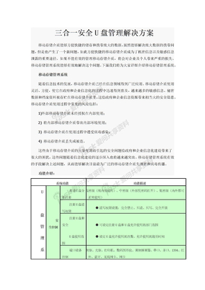 三合一安全U盘管理解决方案