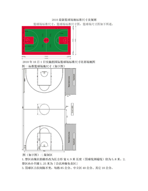 2010最新篮球场地标准尺寸及规则