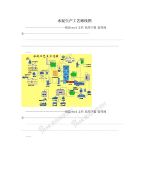 水泥生产工艺路线图