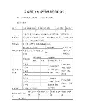 电镀测试报告