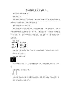 黄金基础专业知识入门.doc