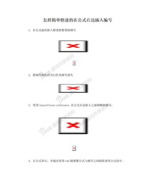 怎样简单快速的在公式右边插入编号