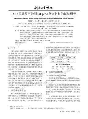 PCD刀具超声铣削SiCp_Al复合材料的试验研究