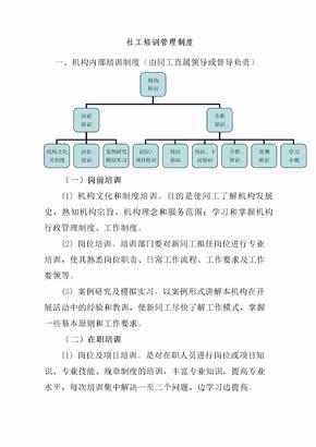 社工培训管理制度参考