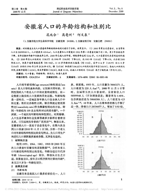 安徽省人口的年龄结构和性别比