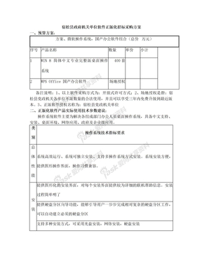 宿松县政府机关单位软件正版化招标采购方案