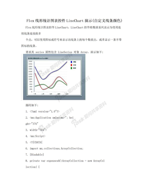 Flex线形统计图表控件LineChart演示(自定义线条颜色)