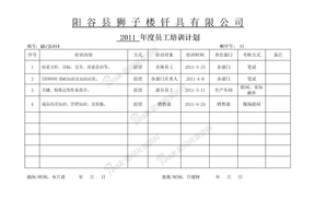 QS-JL014年度员工培训计划