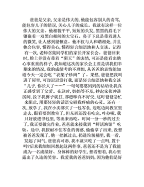 夸夸我的爸爸作文600字