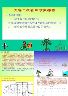 变容二极管调频振荡器实验