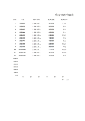 财务管理收支管理表