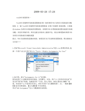 vss权限分配