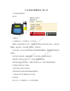 中文实验室溶解氧仪 DOS-80