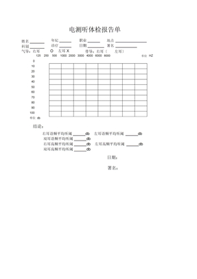 电测听体检报告单