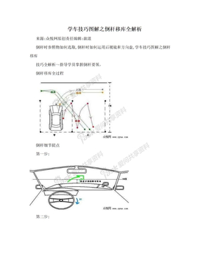 学车技巧图解之倒杆移库全解析