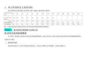 热力管道支架间距与安装方式