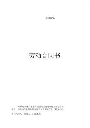 职工劳动劳动合同填写模板
