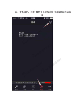 33、中汇国创：挂单-撤销苹果交易系统(铭爵银)流程示意图