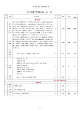 电钢琴教室601配置方案