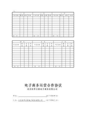 电子商务合同范本