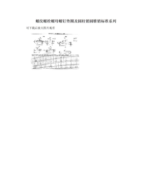 螺纹螺栓螺母螺钉垫圈及圆柱销圆锥销标准系列