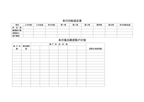 报表日计划日总结月总结