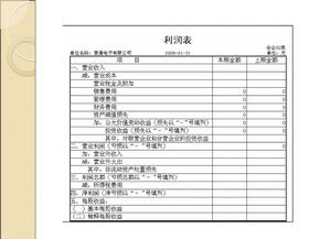 利润表