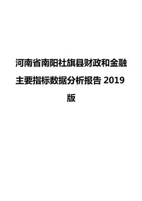 河南省南阳社旗县财政和金融主要指标数据分析报告2019版