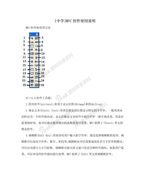 [中学]MFC控件使用说明