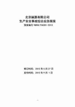 丽源公司生产安全综合应急预案修订